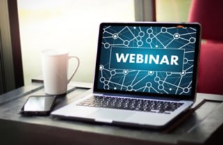 On-demand webinar, laptop